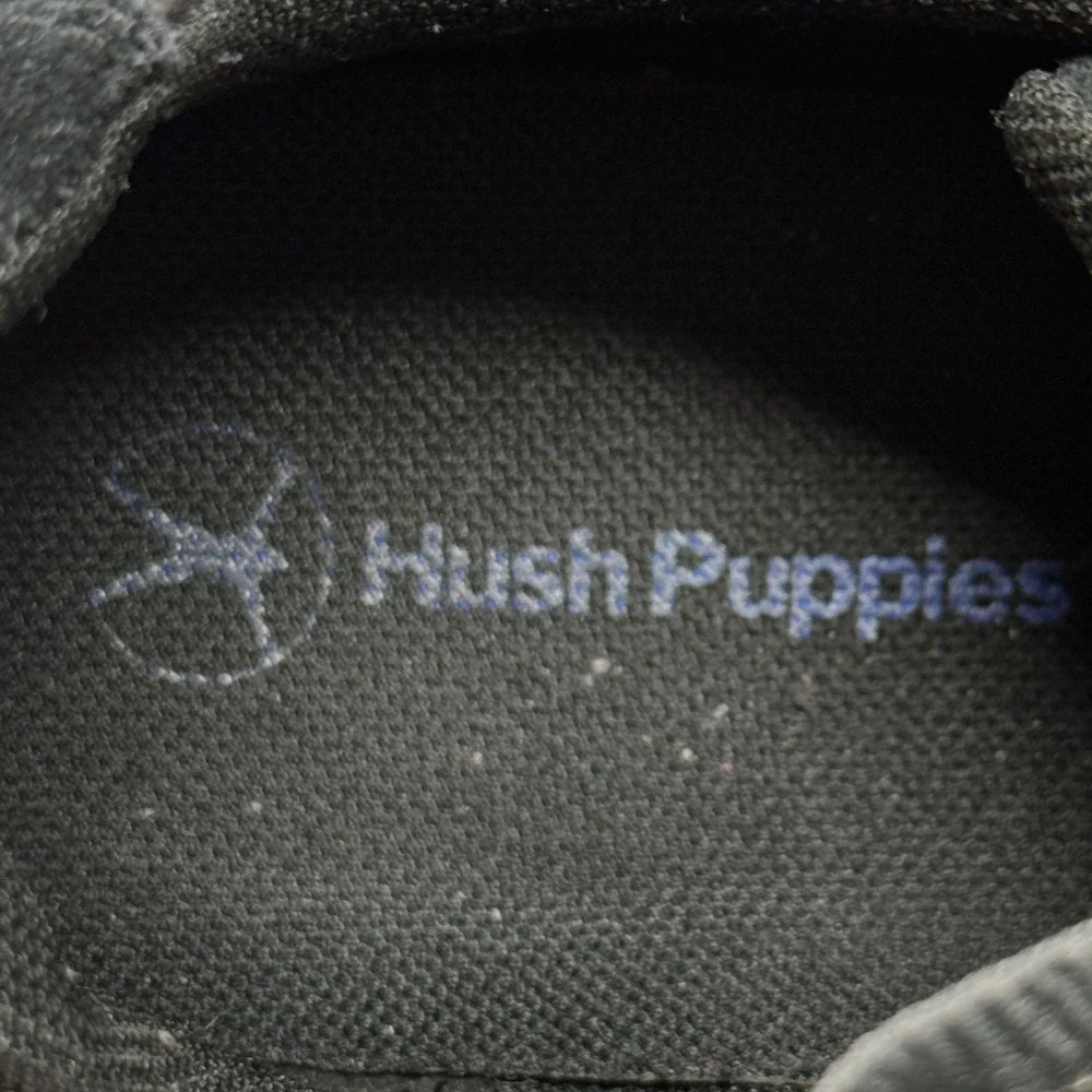 Hush Puppies Origin Oxford‎ Shoe Mens 8.5 EW Extra Wide Black Leather Casual